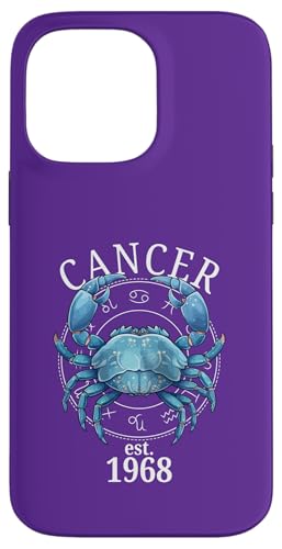 Sternzeichenkrebs Geboren 1968 Hülle für iPhone 14 Pro Max von Zodiac Calendar Cancer