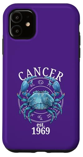 Sternzeichenkrebs Geboren 1969 Hülle für iPhone 11 von Zodiac Calendar Cancer