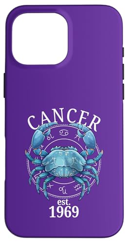 Sternzeichenkrebs Geboren 1969 Hülle für iPhone 16 Pro Max Sternzeichenkrebs Geboren 1969 Hülle für iPhone 16 Pro Max von Zodiac Calendar Cancer