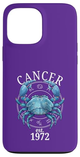Sternzeichenkrebs Geboren 1972 Hülle für iPhone 13 Pro Max von Zodiac Calendar Cancer