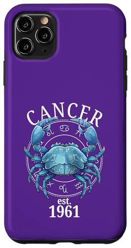 Sternzeichenkrebs Geboren im Jahr 1961 Hülle für iPhone 11 Pro Max Sternzeichenkrebs Geboren im Jahr 1961 Hülle für iPhone 11 Pro Max von Zodiac Calendar Cancer