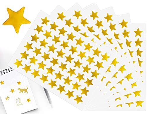 ZoeTekway 1620 Stück Gold Aufkleber Sterne Belohnungssticker Sterne Aufkleber Sterne Zum Aufkleben für Kinder Belohnung Schüler Lehrer Sterne Sticker von ZoeTekway
