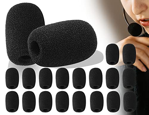 ZoeTekway 18 Stück Schwarz Popschutz Kopfhörer Mikrofon Schaumstoff Spuckschutz Windschutzscheibe für Bühnenperformance Treffen ZoeTekway 18 Stück Schwarz Popschutz Kopfhörer Mikrofon Schaumstoff Spuckschutz Windschutzscheibe für Bühnenperformance Treffen von ZoeTekway