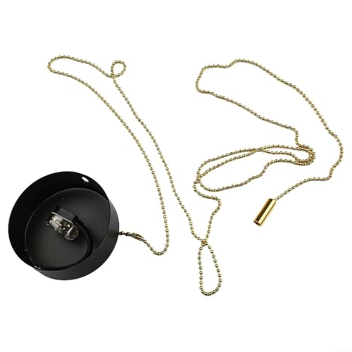 Praktischer Lichtschalter mit Zugschnur, mit 150 cm langer Kette, perfekt für den Heimgebrauch, Schwarz Praktischer Lichtschalter mit Zugschnur, mit 150 cm langer Kette, perfekt für den Heimgebrauch, Schwarz von Zoegneer