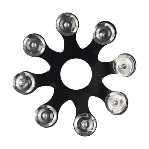 Tamburin-Effektringe für Hi Hats Trommel für Becken mit Edelstahlschellen (Schwarz) von Zoegneer