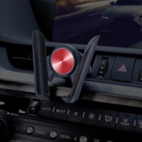 Zoegneer Smartphone-Halterung für Autos, Schwerkraftbasis, verstellbar für bequemes Betrachten (rot) von Zoegneer