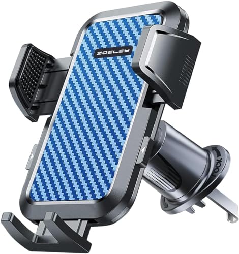 Zoeley Handyhalterung Auto - Handyhalter Auto Lüftung 2023 Bombenfest Lüftungshaken 360°Drehbar Handy Halterung Auto Kompatibel mit iPhone 15 14 13 Pro Max Samsung S23 Ultra Huawei Xiaomi LG (Blau) von Zoeley