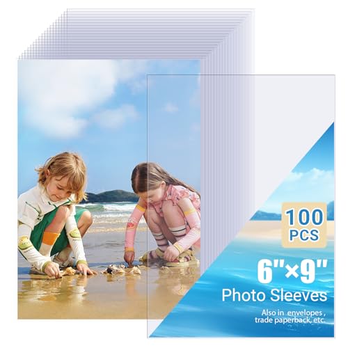 Fotohüllen, 15,2 x 22,9 cm, transparent, Kunststoff, säurefrei, kein PVC, Blattschutz für Fotos, Jumbo-Kartenhüllen, passend für Alben, Aufbewahrung und Zeitschriftenschutz für Sammler Fotohüllen, 15,2 x 22,9 cm, transparent, Kunststoff, säurefrei, kein PVC, Blattschutz für Fotos, Jumbo-Kartenhüllen, passend für Alben, Aufbewahrung und Zeitschriftenschutz für Sammler von Zofly