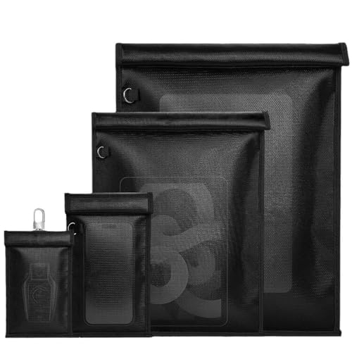 Zohisin 4 Pack Faraday -Taschen Flammschutzmittel feuerfeste Signalabschirmungs -RFID -Blocker für Autoschlüssel Kreditkarten Mobiltelefone Tablets Laptops Zohisin 4 Pack Faraday -Taschen Flammschutzmittel feuerfeste Signalabschirmungs -RFID -Blocker für Autoschlüssel Kreditkarten Mobiltelefone Tablets Laptops von Zohisin