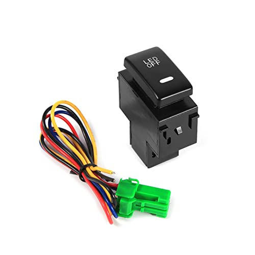 Zohisin DC 12 24 V Auto-Nebelscheinwerferschalter, Tagfahrlichtschalter für Qashqai, Juke, Tiida, Almera. Neu. Hergestellt aus feuerfestem ABS und Kupfermaterial. Langlebig und von Zohisin