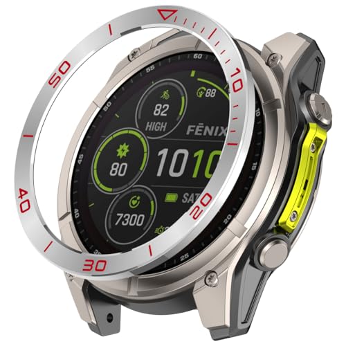 Zohmuly Bezel Styling Kompatibel mit Garmin Tactix 8 AMOLED 47mm, Ersetz Lünette Ring Kratzfest Edelstahl Schutz Kompatibel für Garmin Tactix8 AMOLED 47mm von Zohmuly