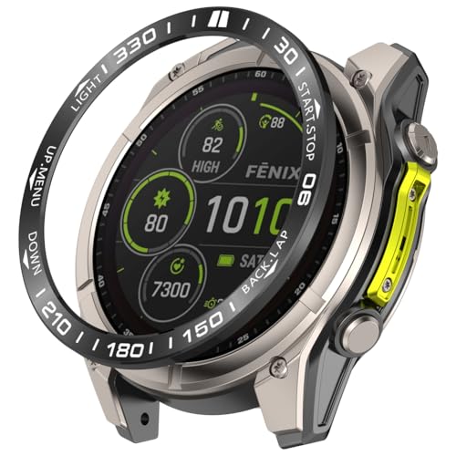 Zohmuly Bezel Styling Kompatibel mit Garmin Tactix 8 AMOLED 47mm, Ersetz Lünette Ring Kratzfest Edelstahl Schutz Kompatibel für Garmin Tactix8 AMOLED 47mm von Zohmuly
