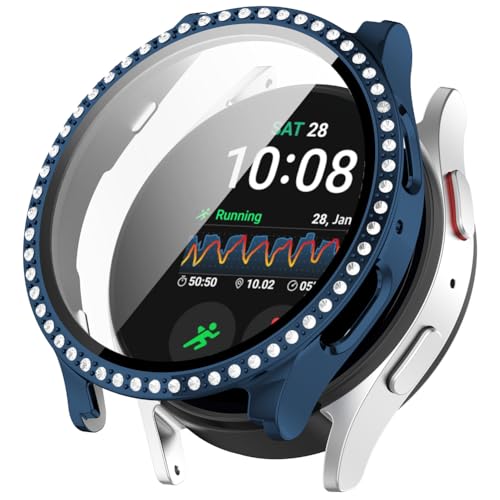 Zohmuly Glitzer Diamanten Schutzhülle Kompatibel mit Samsung Galaxy Watch 7 44mm, Hart PC Hülle mit Displayschutzfolie, HD Case Cover mit gehärtetem Glas Zohmuly Glitzer Diamanten Schutzhülle Kompatibel mit Samsung Galaxy Watch 7 44mm, Hart PC Hülle mit Displayschutzfolie, HD Case Cover mit gehärtetem Glas von Zohmuly