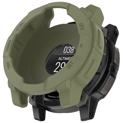 Zohmuly Schutz Case Kompatibel mit Garmin Instinct 3 AMOLED 45mm, Schutzhülle Leicht Weiche Silikon Ultradünne Case Kompatibel für Garmin Instinct 3 Solar 45mm von Zohmuly