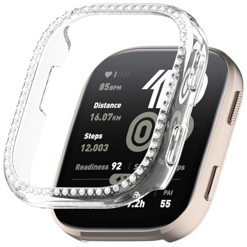 Zohmuly Schutzhülle kompatibel für Amazfit Bip 6(A2435),Bling Einreihigem Diamant Hohl Ersatzgehäuse mit Stoßfeste Harter PC-Stoßfänger für Amazfit Bip 6 von Zohmuly