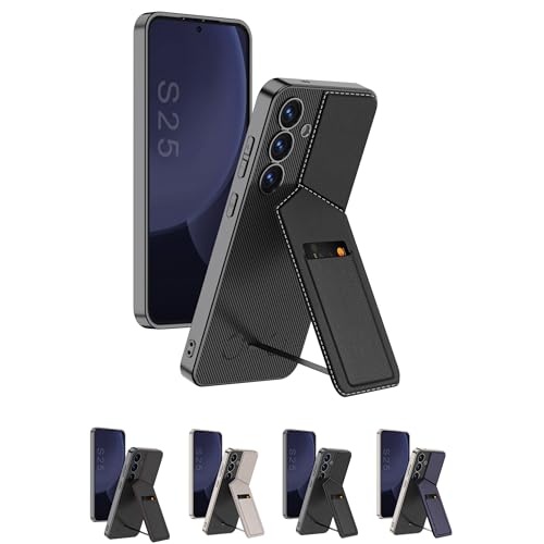 ZollernX für Samsung Galaxy S25 Hülle – Premium Hardcase mit Kartenfach – Kratzfest & Stoßfest – Dünn - Handyhülle - Case Hard - Hardcase - Handytasche – Stoßfest (1-Schwarz) von ZollernX
