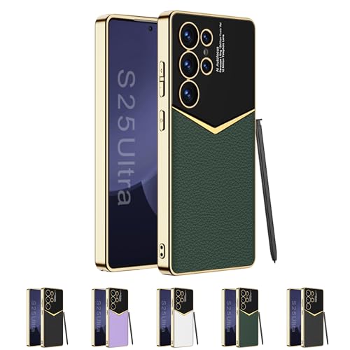 ZollernX für Samsung Galaxy S25 Ultra Hülle – Premium Hardcase – Kratzfest & Stoßfest – Dünnes, edles Design mit Gold-Akzenten – Handyhülle für Damen & Herren – Luxus-Schutzhülle (3-Dunkelgrün) von ZollernX