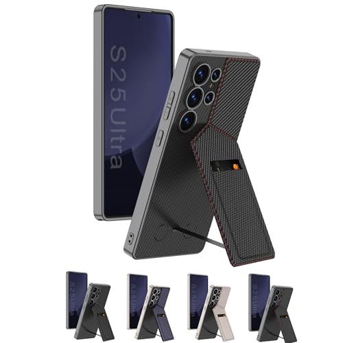 ZollernX für Samsung Galaxy S25 Ultra Hülle – Premium Hardcase mit Kartenfach – Kratzfest & Stoßfest – Dünn - Handyhülle - Case Hard - Hardcase - Handytasche – Stoßfest (3-Carbonfaser-Muster) von ZollernX