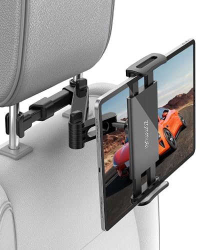 Zommuei Tablet Halterung Auto, Tablethalterungen Auto - Ausziehbare KFZ Kopfstützenhalterung Tablet Halter Kopfstütze für iPad iPhone/Samsung Tab/Kindle Fire HD/Nintendo Switch usw. 4,4-14 Zoll Geräte von Zommuei