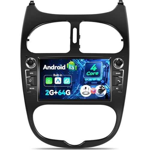 2G+64G Autoradio Android für Peugeot 206/206CC 2001-2016 Cirteon C2 Wireless CarPlay Android Auto 7 Zoll Touchscreen Bildschirm Navi GPS mit Ruckfahrkamera Mirror Link WiFi FM/RDS Radio SWC 2G+64G Autoradio Android für Peugeot 206/206CC 2001-2016 Cirteon C2 Wireless CarPlay Android Auto 7 Zoll Touchscreen Bildschirm Navi GPS mit Ruckfahrkamera Mirror Link WiFi FM/RDS Radio SWC von Zomolither