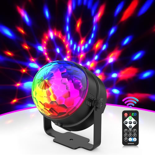 Discokugel, ZonQoonz Disco Lights LED Licht Lampe mit Fernbedienung und Sound Kontrolle Disco Lichteffekte 3W RGB Bühnenlichter Perfeckt für Geburtstag Show Club DJ Party Discokugel, ZonQoonz Disco Lights LED Licht Lampe mit Fernbedienung und Sound Kontrolle Disco Lichteffekte 3W RGB Bühnenlichter Perfeckt für Geburtstag Show Club DJ Party von ZonQoonz