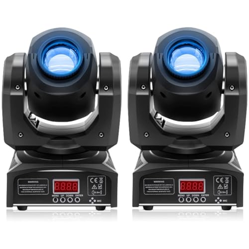 ZonQoonz 2PCS Moving Head LED Bühnenlicht DMX512 9/11CH Beam Discolicht Partylicht 8 Muster Lichteffekt für DJ Show Party Bar Hochzeit Disco Kinder von ZonQoonz