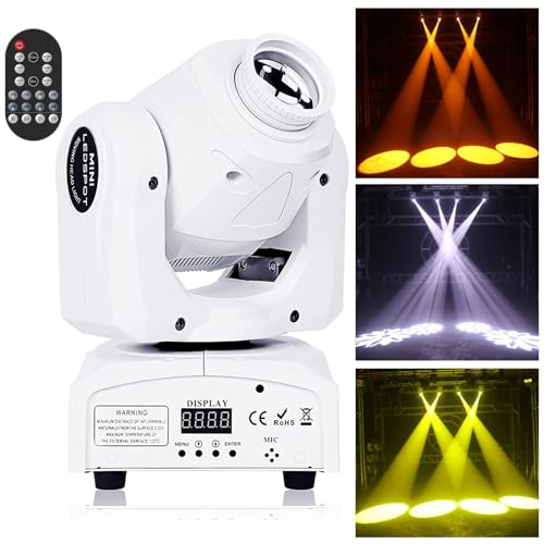ZonQoonz 50W Moving Head LED Disco Lichteffekt DMX512 8 Muster 8 Farben Partylicht mit Funktionell Fernbedienung 9/11 Kanäle Gobo LED Strahler für DJ Bar Club Bühnenlicht Weiß ZonQoonz 50W Moving Head LED Disco Lichteffekt DMX512 8 Muster 8 Farben Partylicht mit Funktionell Fernbedienung 9/11 Kanäle Gobo LED Strahler für DJ Bar Club Bühnenlicht Weiß von ZonQoonz