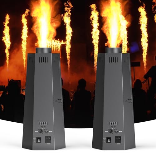 ZonQoonz Flammenwerfer, 2PC 150W Flammenprojektor mit DMX Controller, Dj Jet Flame Machine für Konzerte, Shows, Partys, Halloween, Weihnachten, Sportevents von ZonQoonz