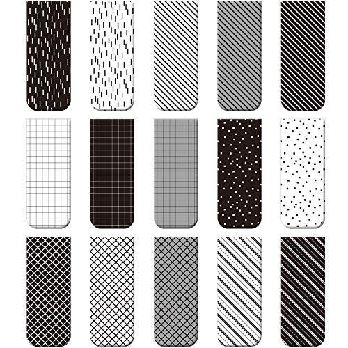 30 Stücke Magnetische Lesezeichen Magnetische Seite Marker Sortiert Lesezeichen Set zum Student Schreibwaren Geschenk Magnet Lesezeichen Clips (Schwarz und Weiß) von Zonon