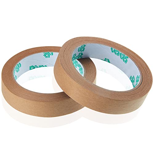 Zonon 2 Rollen 2 cm x 30 M Kraftpapier Band Selbstklebendes Verpackung Papierband Braunes Kartonsiegel Band für Verpackung Kartons, Versandkarton und Karton Versiegelung von Zonon