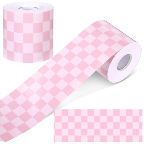 Zonon Pinnwand-Bordüre, dekorativ, gerade, gewellt, gerollt, Bordüre, Bordüre, Klassenzimmer, Schulanfang, Dekoration, 1,8 m (Rosa) von Zonon