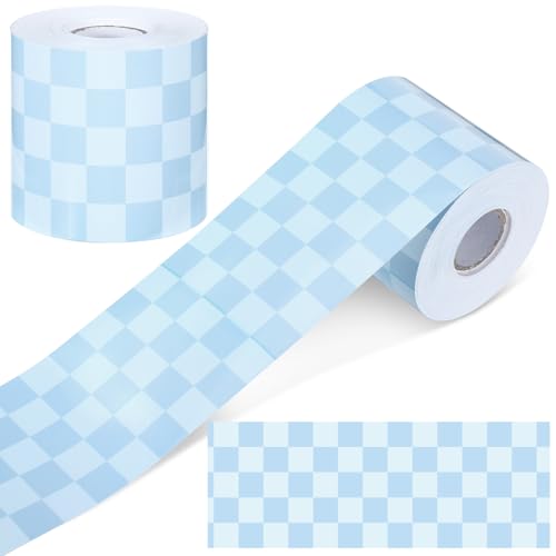 Zonon Pinnwand-Bordüre, dekorativ, gerade, gewellt, gerollt, Bordüre, Bordüre, Klassenzimmer, Schulanfang, Dekoration, 1,8 m (blau) von Zonon