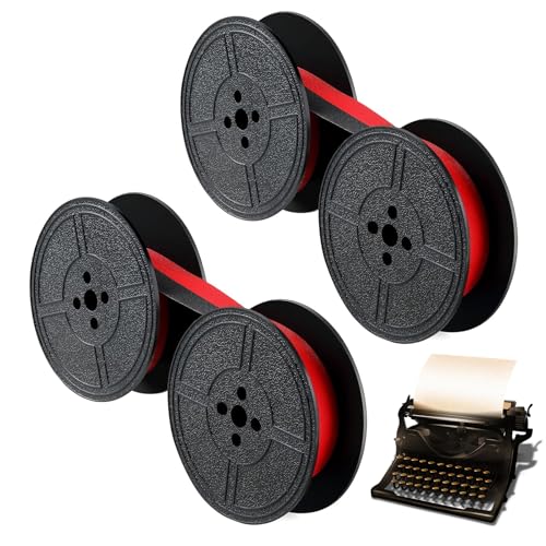 Zonoori Farbband Schreibmaschine Doppelpack für Klassischen Modellen Din 2103(Zweifarbig Schwarz/Rot) von Zonoori