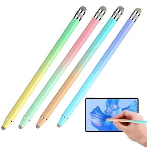 Zonoori 4 Stück Tablet Stift für Alle Tablets, 2-in-1 Handy Touch Pen,Touchscreen Kompatibel mit Alle Smartphones, Smartwatches von Zonoori