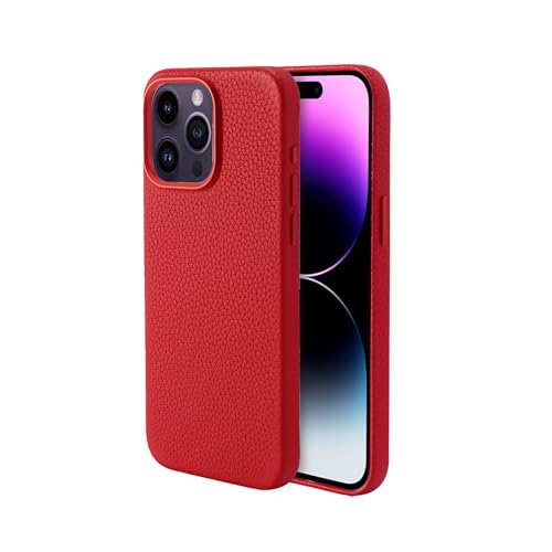 Zoof Echt Leder Hülle für iPhone 15 Pro Rot von Zoof