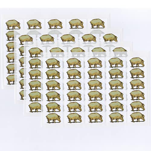 480 x Aufkleber - Wildschwein (38 x 21 mm). Hochwertige selbstklebende Etiketten mit Tiermotiv von Zooify. von Zooify