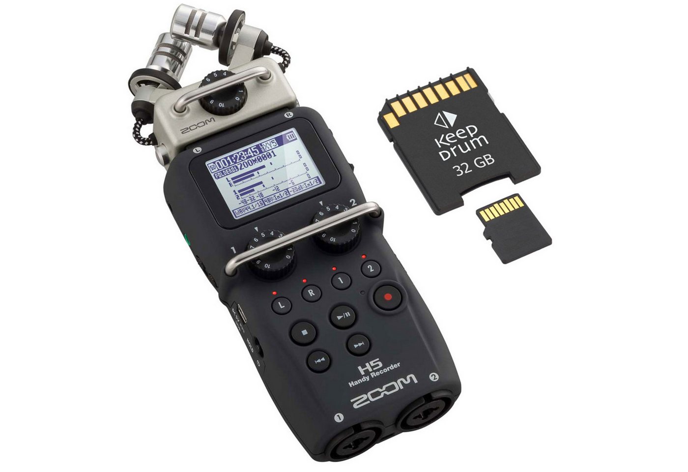 Zoom Audio Zoom H5 Handy Recorder mit Speicherkarte 32 GB Digitales Aufnahmegerät (mit Speicherkarte) von Zoom Audio