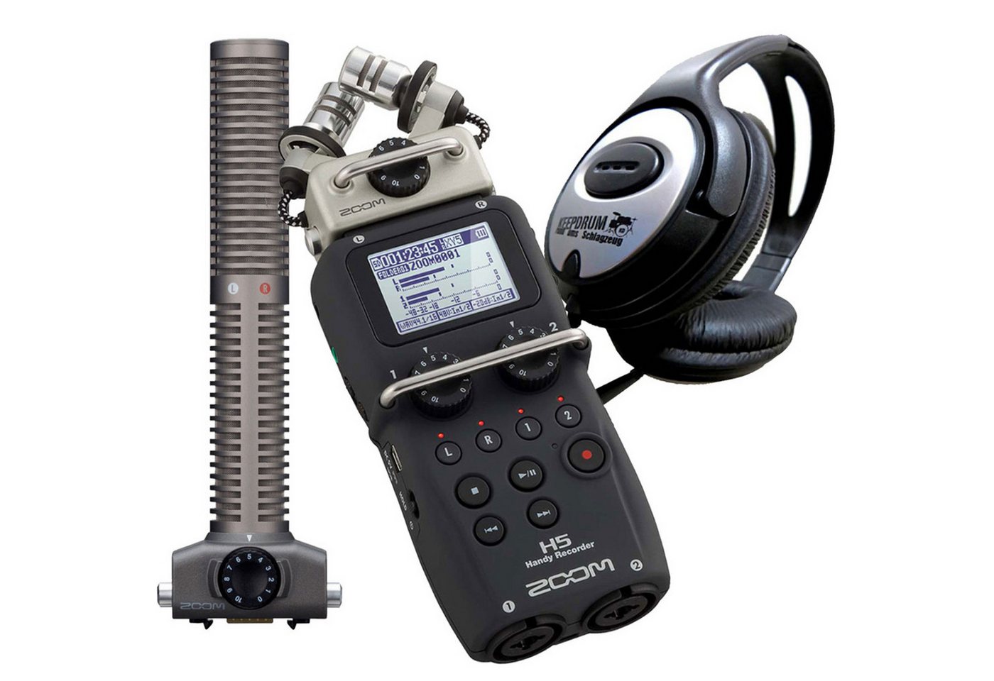 Zoom Audio Zoom H5 Rekorder mit SSH-6 Mikrofon und Kopfhörer Digitales Aufnahmegerät (mit SSH-6 Mikrofon und Kopfhörer) von Zoom Audio