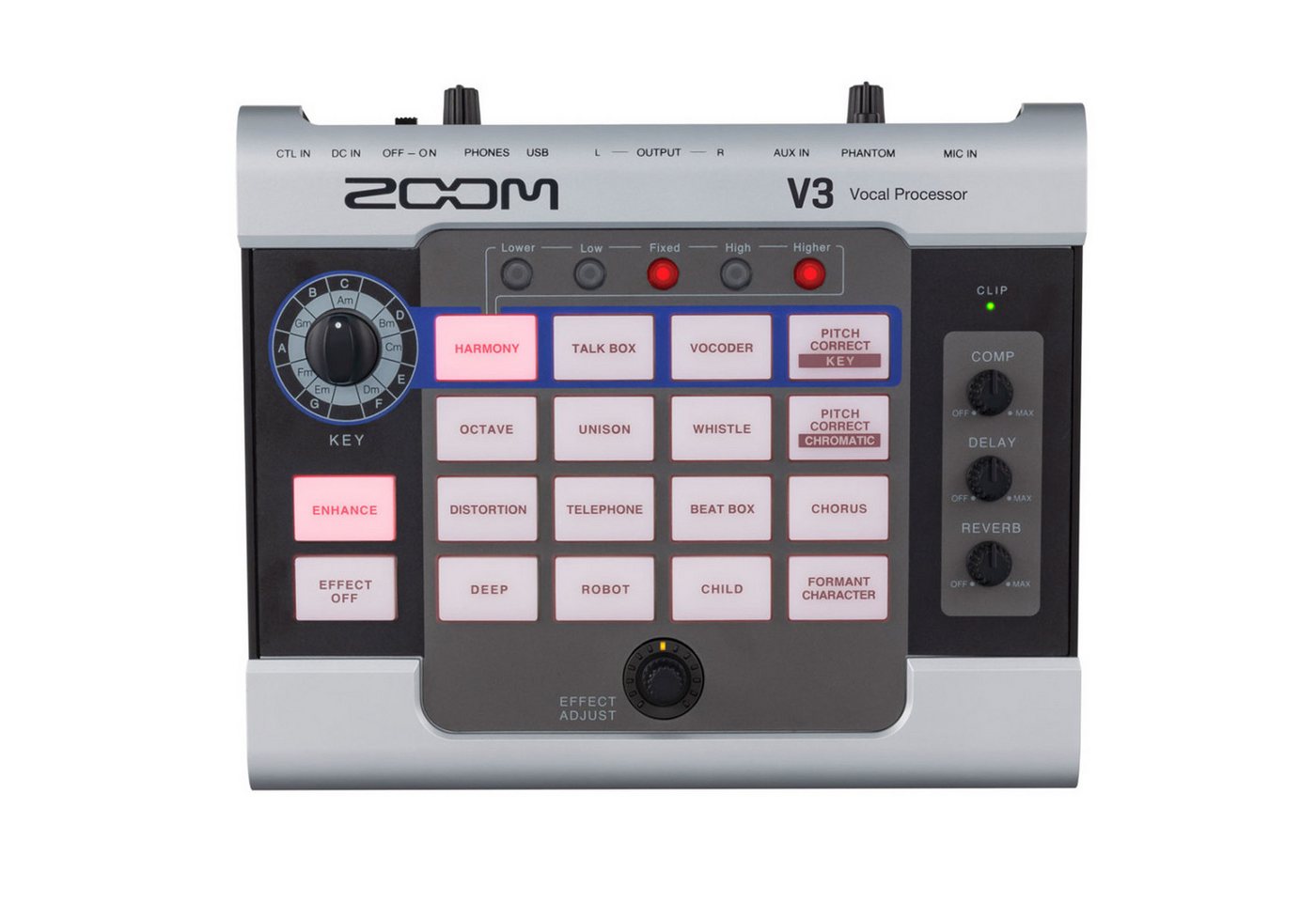 Zoom Audio Zoom V3 Vocal Processor Gesangs-Effektgerät Digitales Aufnahmegerät (Gesangs-Effektgerät) von Zoom Audio