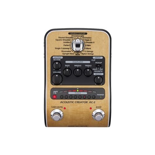 Zoom AC-2 Acoustic Creator DI-Box und Effektpedal für Akustikgitarren | braun von Zoom