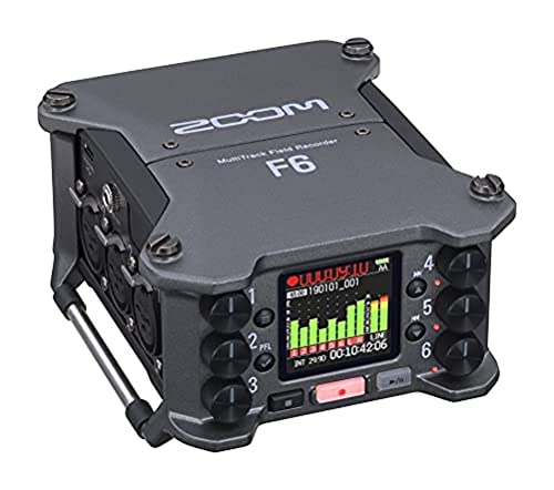 Zoom F6 Professioneller 6-Kanal 14-Spur MultiTrack Field Recorder | 32-Bit Technologie | Dual A/D-Wandler | Timecode | Professionelle Podcasts | Filmton | Live-Recording | Metallgehäuse in Anthrazit von Zoom