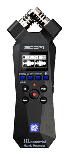 Zoom H1essential 32-Bit Handy Recorder, schwarz von Zoom