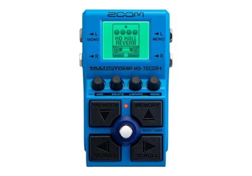 Zoom MS-70CDR+ MultiStomp Gitarren-Multi-Effektpedal für Reverb und Modulation | 149 verschiedene Effekte | Chorus | Delay | Reverb | Phaser | Flanger | Tremolo | Vibrato und viele mehr | blau von Zoom