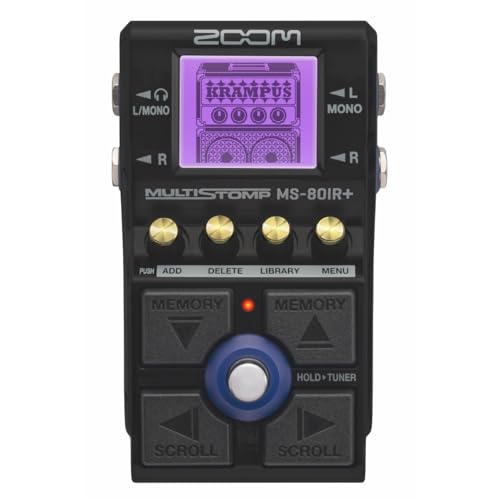Zoom MS-80IR+ Gitarren-Multi-Effektpedal | Verstärkeremulation berühmter Gitarrenverstärker | Vorverstärker | Boxen | Effekte inklusive Reverb | EQ | Noise Gate | Delay | schwarz von Zoom