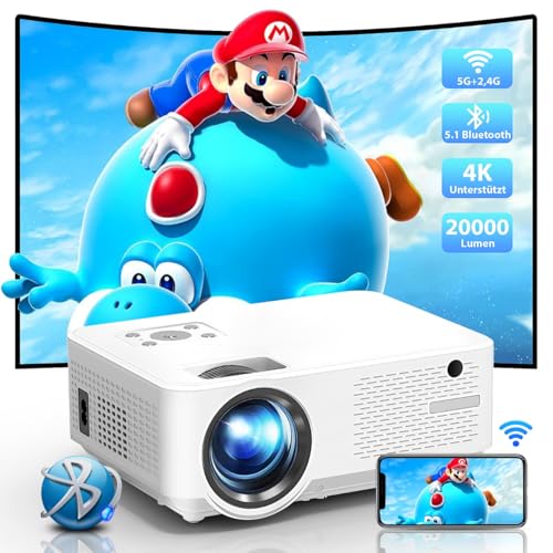 Beamer, Beamer 4K 20000 Lumen Native Full HD 1080P, 5G WiFi Bluetooth Mini Beamer 4K Heimkino, Beamer Outdoor mit Zoomfunktion Projektor 4K für Smartphone/PS5/TV Stick/HDMI Projektor Outdoor/Home Beamer, Beamer 4K 20000 Lumen Native Full HD 1080P, 5G WiFi Bluetooth Mini Beamer 4K Heimkino, Beamer Outdoor mit Zoomfunktion Projektor 4K für Smartphone/PS5/TV Stick/HDMI Projektor Outdoor/Home von Zoomcat