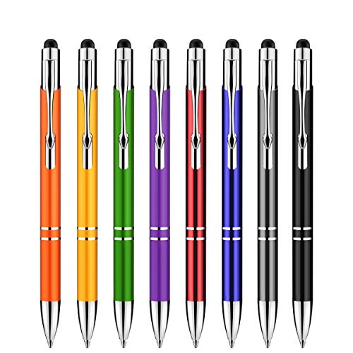Zoonnis Eingabestift, 8 Stück 2 in 1 Universal kapazitive Stylus Stifte für Touch Screens Gerte, Hochempfindlich Stift für Apple iPad iPhone Tablets Kindle Samsung Galaxy,Kugelschreiber(8xMischfarbe) von Zoonnis