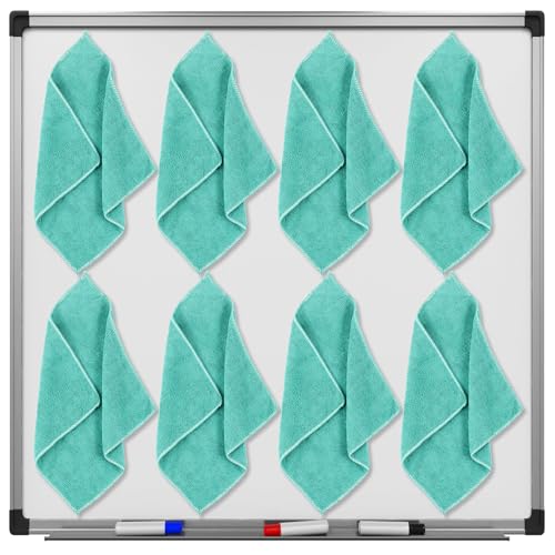 Zopeal 8 Packungen trocken abwischbare Tafel-Reinigungstücher, Mikrofaser-Radiergummi, magnetischer Whiteboard-Radierer, waschbar für Whiteboard, trocken abwischbares Tuch für Zuhause und Büro, 25,4 x von Zopeal