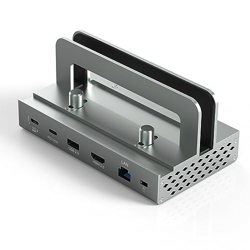 Docking Station USB C 11-in-1 Multi-Slot USB Hub mit Halterung mit USB 3.0, USB 2.0, USB C, HDMI2.0, RJ45 Ethernet, SD/TF-Kartenleser für Laptop/Tablet von ZoraVson