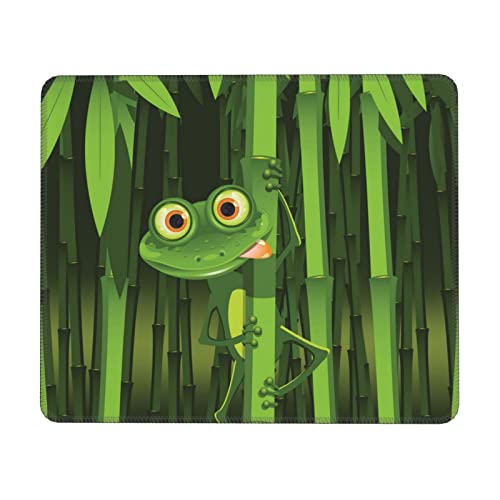 ZORIN Mauspad, 21,6 x 26,7 cm, mit neugierigem Frosch im Bambuswald, rutschfeste Gummiunterseite, Gaming-Mauspads, Mauspads für Computer, Laptop, PC-Tastatur von Zorin