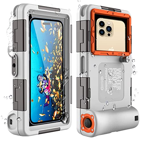 ShellBox wasserdichte Handyhülle 7.0 Zoll Unterwasser Wasserfeste Handy Wasserschutzhülle Handytasche Wasserdicht Schwimmen Baden Compatible für iPhone 16 15 Pro 14 13 15 16 Pro Max Samsung S24 S23 von Zorrliy
